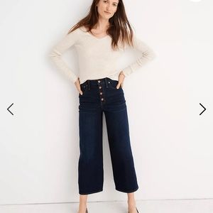 madewell wide leg crop jeans Size 23